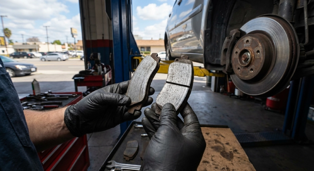 Uneven brake pad wear caused by alignment and suspension issues in Antioch